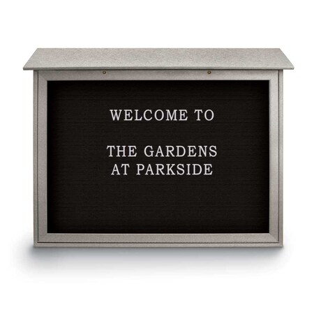 United Visual Products Indoor Enclosed Combo Board, 48"x36", White Frame/White Porc & Cloud UVCB4836W-WHTPORC-CLOUD
